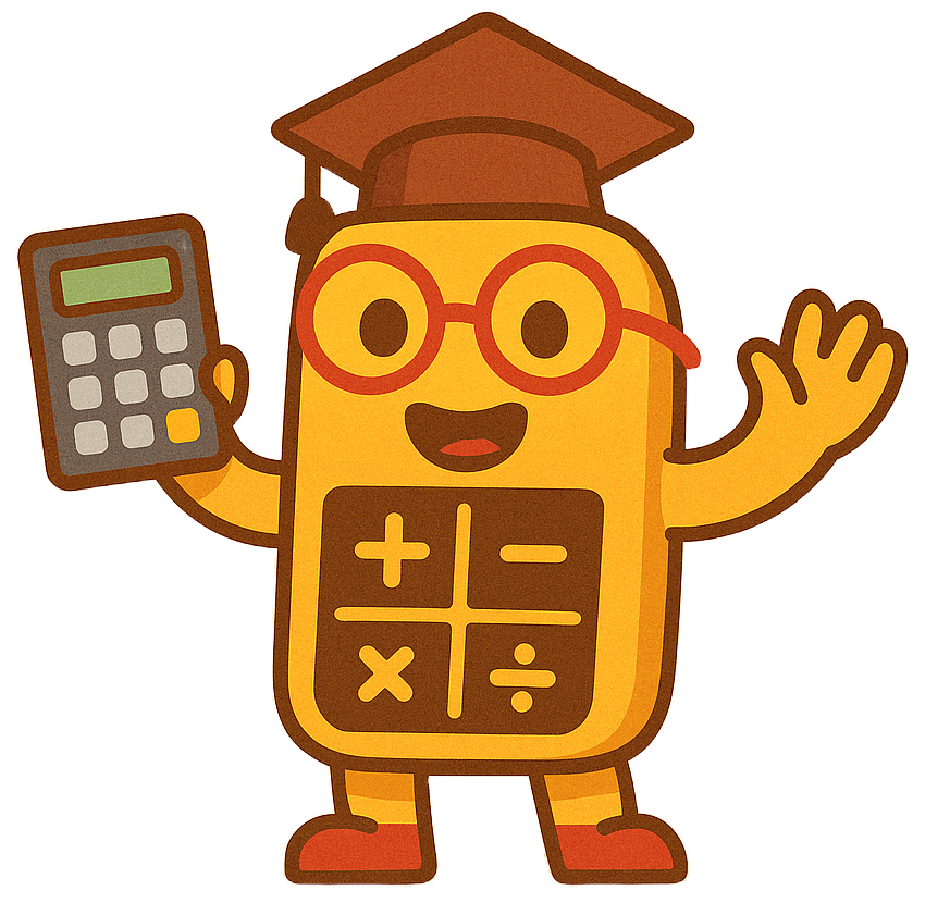 The calculator performs addition, subtraction, multiplication and division
